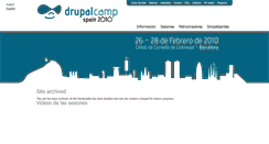Desktop Screenshot of 2010.drupalcamp.es